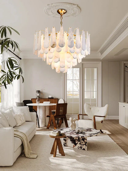 DecorBites™ 2025 Chandelier LED Dimmable Marble Collection for Dining Room & Foyer