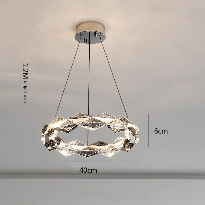 DecorBites™ Crystal Chandelier for Luxury Living Spaces ★ Modern Duplex Ring Light Fixtures