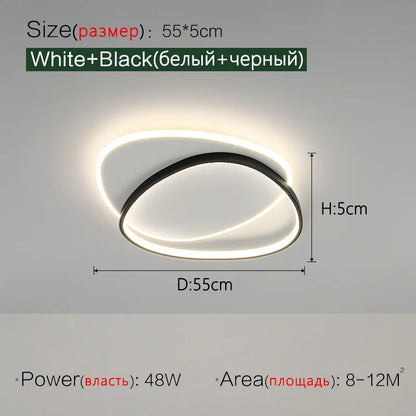 DecorBites™ LED Ceiling Lamp for Bedroom, Modern & Romantic Nordic Design for Master Bedroom & Study Room.