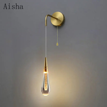 DecorBites™ Crystal LED Wall Lamp: Elegant Bedside Lighting for Home Decor & Ambiance