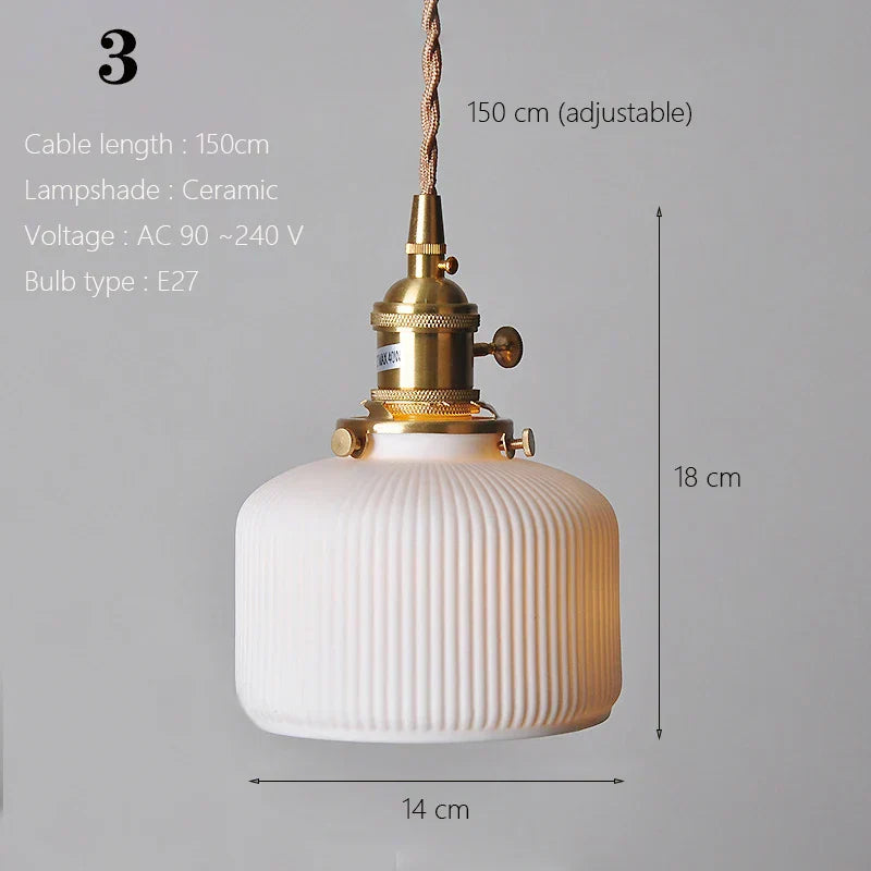 ™ Japanese Ceramic Pendant Light Scandinavian Style Luxury Lamp
