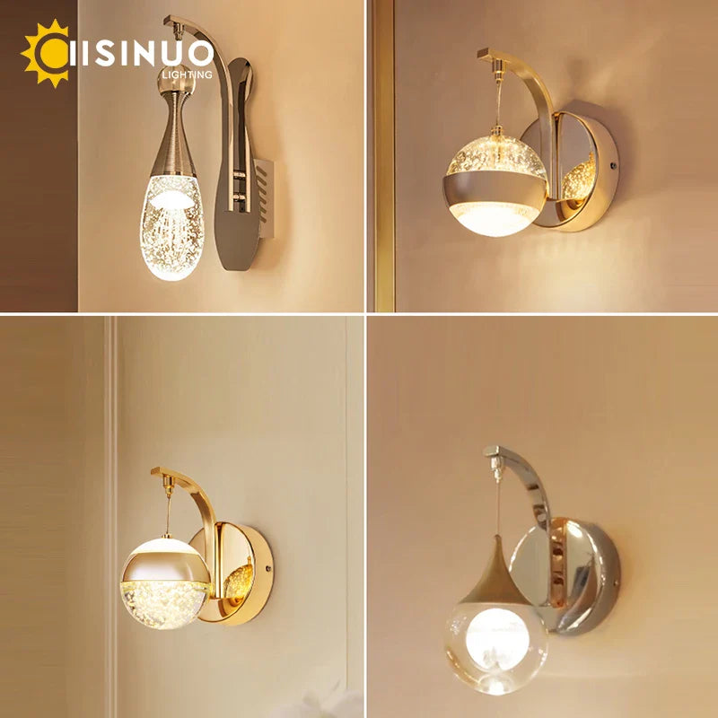 DecorBites™ Crystal LED Wall Sconce for Elegant Home Décor