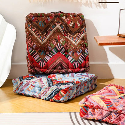 DecorBites™ Boho Square Floor Pillows for Adults and Kids - Large Seating Cushions for Home Decor