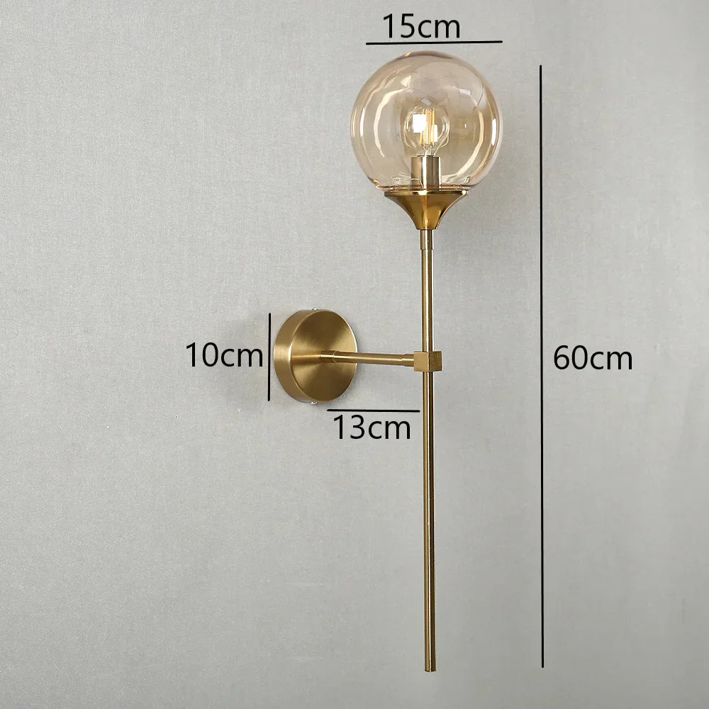 DecorBites™ Golden Glass Wall Sconces | Modern Nordic Lights for Home Decor