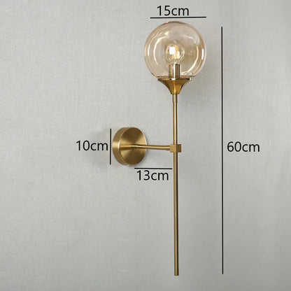 DecorBites™ Golden Glass Wall Sconces | Modern Nordic Lights for Home Decor