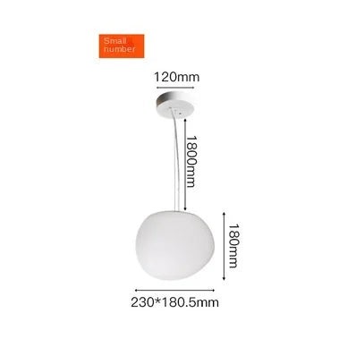 DecorBites™ Glass Ball LED Pendant Light - Modern White Nordic Hanging Fixture