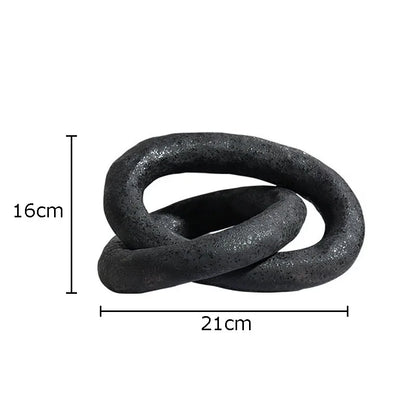 DecorBites™ Abstract Ceramic Knot Sculpture for Room Aesthetic Decor