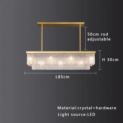 DecorBites™ Elegant Crystal Glass Chandelier for Luxury Home Decor