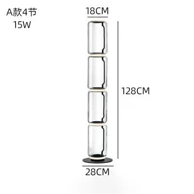 DecorBites™ Heavy Glass LED Floor Lamp: Modern Nordic Light for Living Room and Bedroom