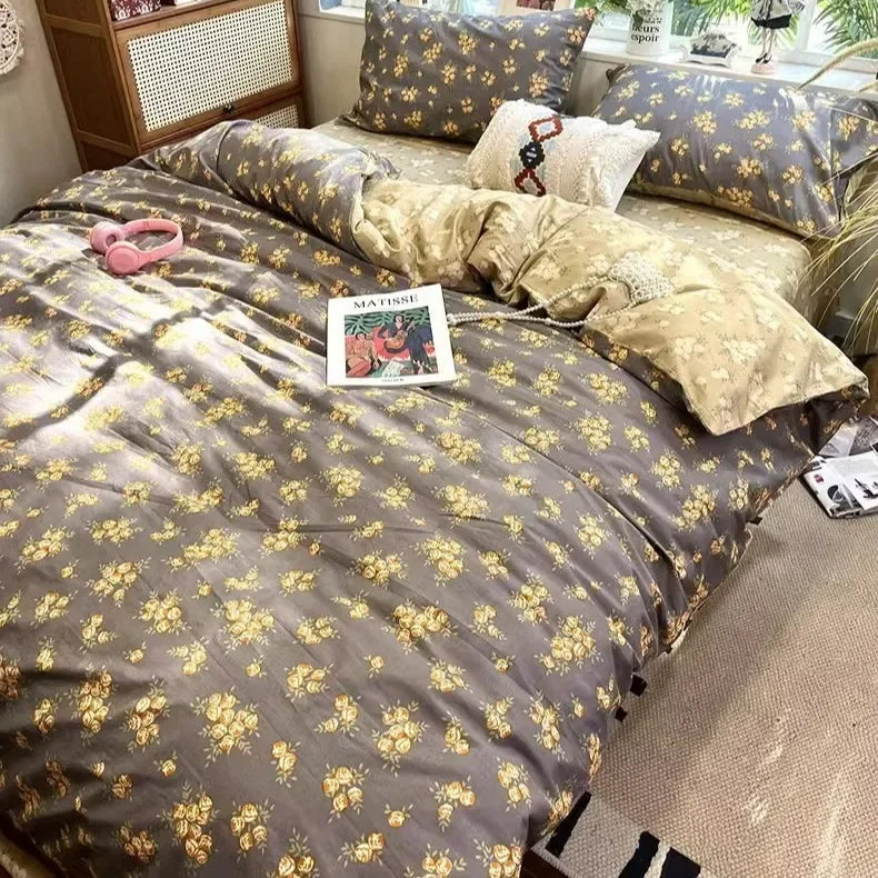 DecorBites™ Boho Cotton Printed Bedding Set | Super Soft Bed Sets for Single Double Size