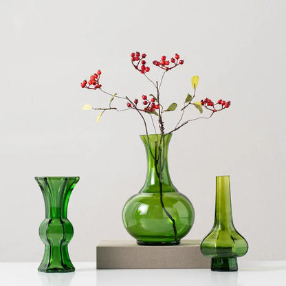 ™ Green Glass Geometry Vase Hydroponics Terrarium Home Decoration Accessory