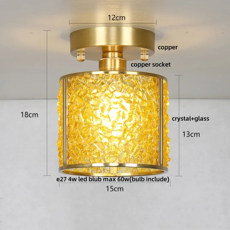 DecorBites™ Column Glass Crystal Ceiling Light for Nordic Modern Home Decor
