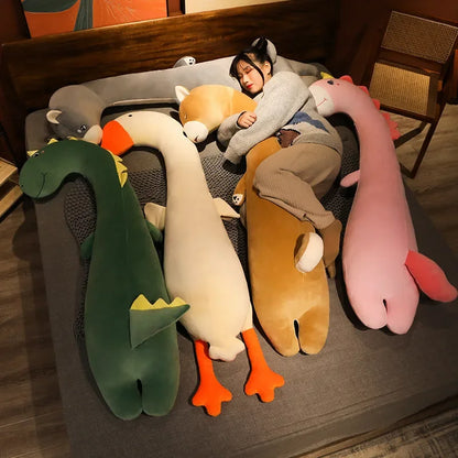 DecorBites™ Cartoon Animal Side Sleeping Body Pillow - Soft, Fluffy, Lovely Throw Pillow