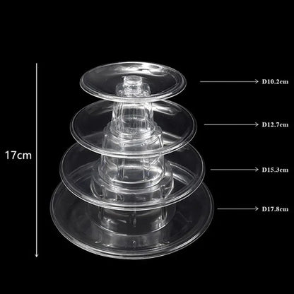 DecorBites™ 6/4 Tier Macaron Tower Stand Cake Display for Wedding Birthday Baby Shower
