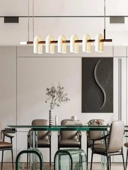 DecorBites™ Art Deco White Acrylic Chandeliers: Elegant Indoor Living Room Lamps