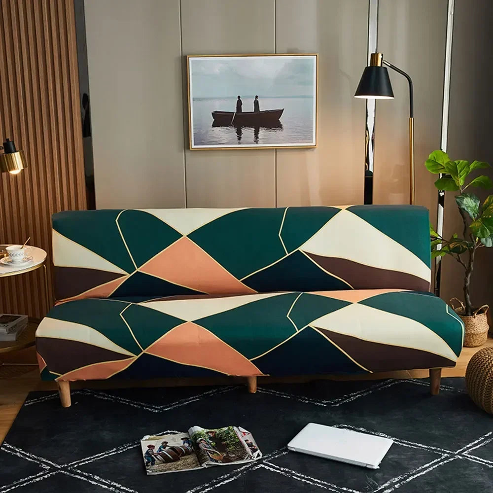 DecorBites™ Bohemian Mandala Futon Sofa Cover - No Armrest Couch Slipcover