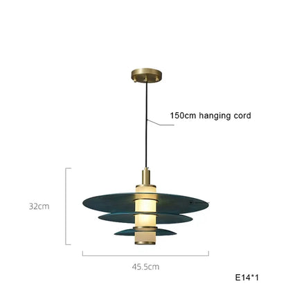 DecorBites™ Blue Copper Chandelier Pendant Light for Kitchen Island & Restaurant