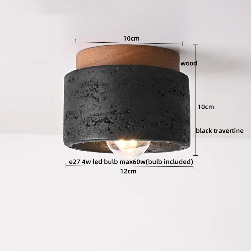 DecorBites™ Acryl Travertine LED Ceiling Lights - Modern Natural Stone Ceiling Lamp