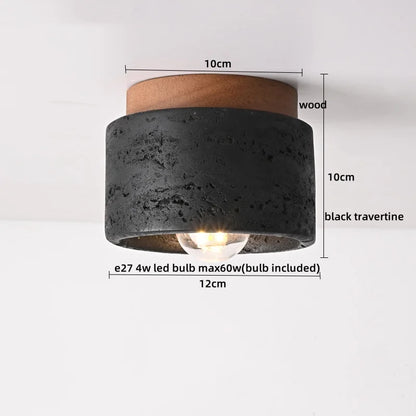 DecorBites™ Acryl Travertine LED Ceiling Lights - Modern Natural Stone Ceiling Lamp