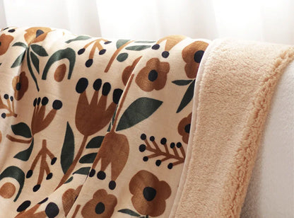 DecorBites™ Bohemian Double-Layer Winter Coral Fleece Sofa Blanket