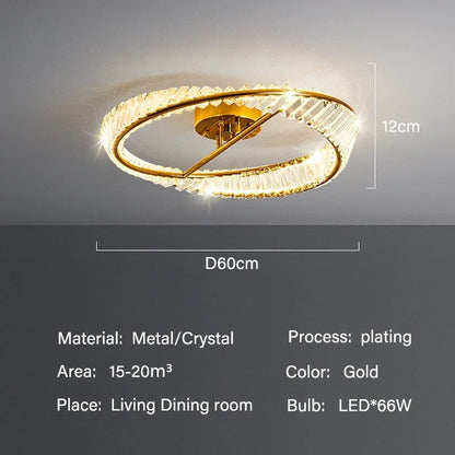 DecorBites™ Crystal LED Ceiling Lights: Modern Luxury Kitchen Dining Room Lighting