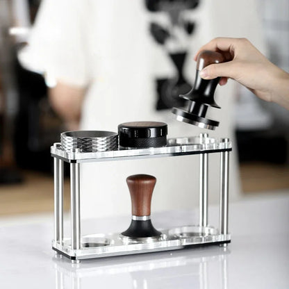 DecorBites™ Acrylic Coffee Bar Utensil Rack & Powder Press Set