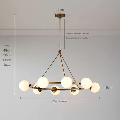 DecorBites™ Glass Ball Chandelier LED Hanging Lamp Modern Nordic Style Pendant Light