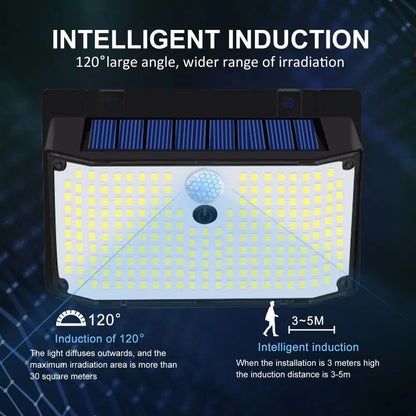DecorBites™ 208 LED Solar Outdoor Motion Sensor Lights 3 Mode Wireless Waterproof Security