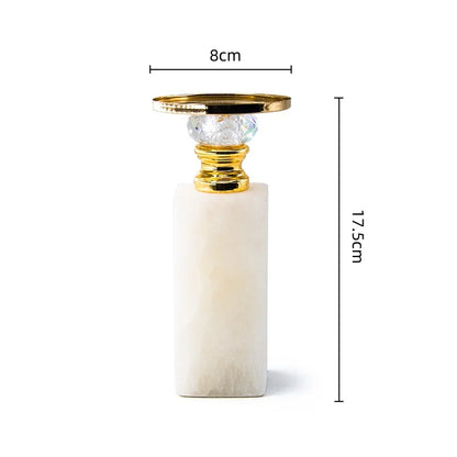 DecorBites™ Gold Marble Candle Holder Candelabrum Wedding Decor Desktop Accessories