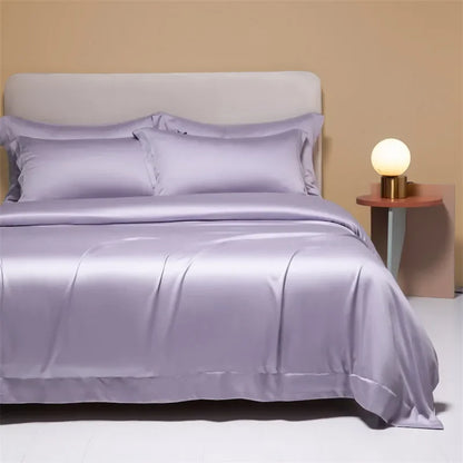 DecorBites™ Cooling Cotton Solid Bedding Set Ultra Soft Quilt Cover for Summer