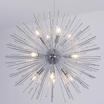 DecorBites™ Geometric Ball Chandelier: Modern LED Lighting for Living Room and Dining Room