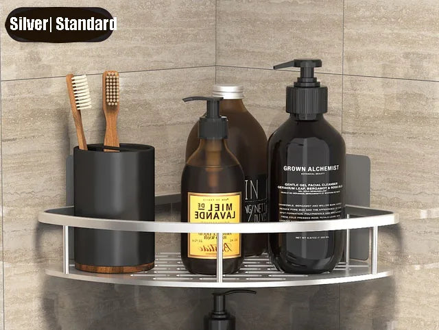 DecorBites™ Corner Shower Shelf Bathroom Storage Holder Shampoo Organizer & Accessories