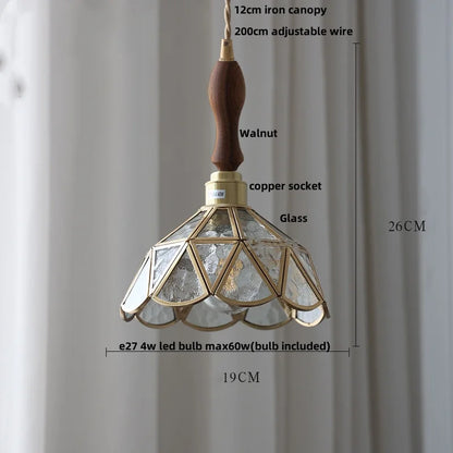 DecorBites™ Butterfly Glass Flower LED Pendant Lamp – Tiffany Style Adjustable Hanging Lamp