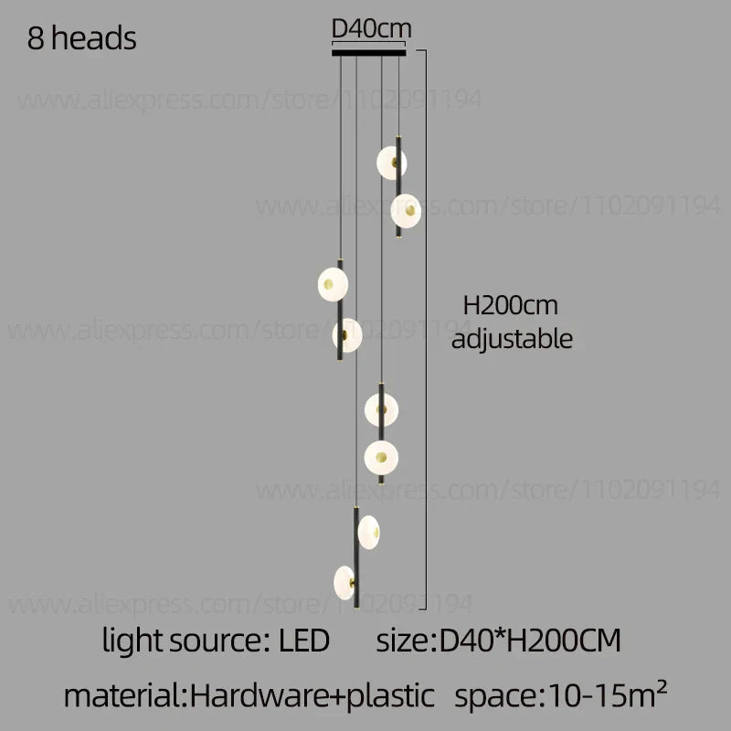 DecorBites™ LED Oval Chandelier for Modern Indoor Lighting in Bedroom and Living Room