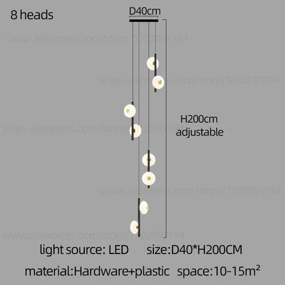 DecorBites™ LED Oval Chandelier for Modern Indoor Lighting in Bedroom and Living Room