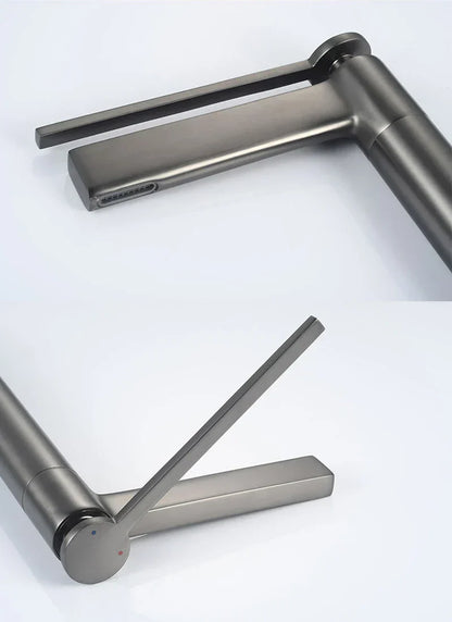 DecorBites™ Basin Faucet: Deck Mounted Hot Cold Water Mixer Taps for Bathroom Sink