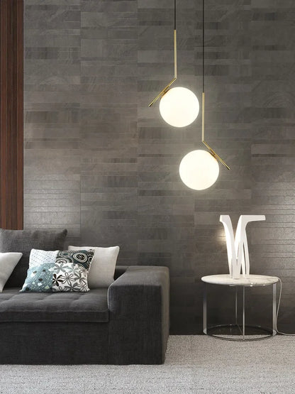DecorBites™ Glass Ball LED Chandelier Light Lamparas Bedside Night Light Decor
