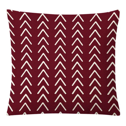 DecorBites™ Geometric Yellow Linen Pillow Cover for Modern Décor 45x45cm