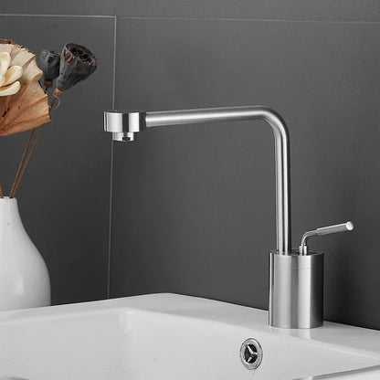 DecorBites™ Brushed Gold Kitchen and Bathroom Faucet Swivel Sink Water Crane, Hot Cold Basin Faucet