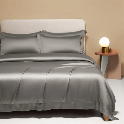 DecorBites™ 120S Natural Fabric Bedding Set Summer Cooling Fitted Sheet Skin Friendly Bedclothes