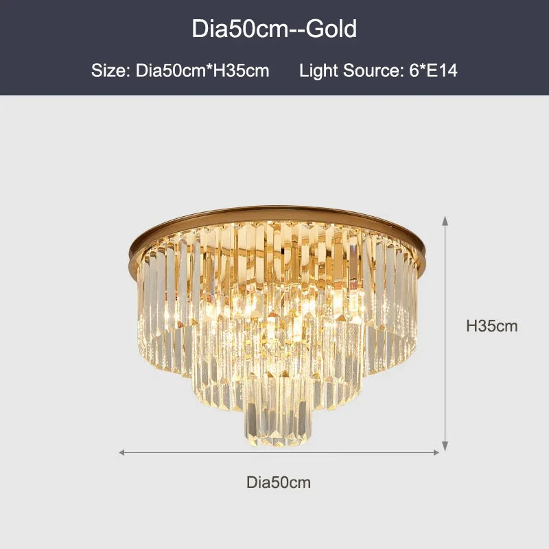 DecorBites™ Black Gold Crystal Ceiling Chandelier: Modern LED Pendant Light for Luxe Living Spaces