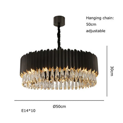 DecorBites™ Crystal Water Droplet Pendant Lights, Dimmable Luxury LED Dining Room Fixture