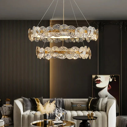 DecorBites™ LED Flower Design Ceiling Chandelier for Modern Living Room Bedroom Dining Area