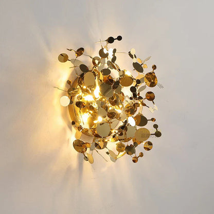 DecorBites™ Leaf Sequin Ceiling Chandelier for Modern Living Room, Restaurant, Bar, and Shop Window