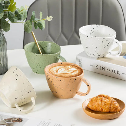 DecorBites™ Creative Ceramic Espresso Coffee Cup Set for Couples