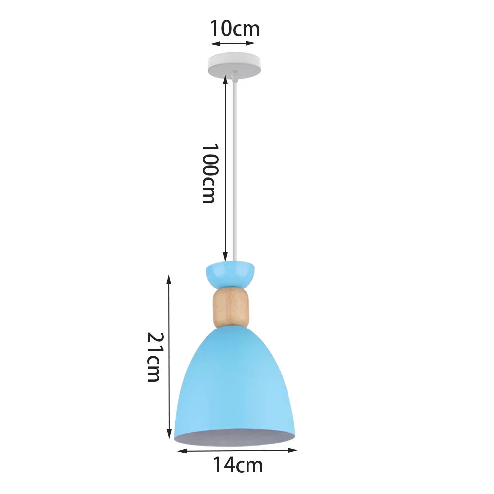 DecorBites™ Blue Nordic Pendant Lights E27 Modern Hanging Lamps for Living Dining Kitchen