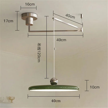 DecorBites™ Cream Iron Art Chandelier LED Pendant Light for Bedroom Living Room