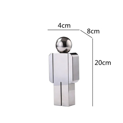 DecorBites™ Crystal Man Statue Glass Figure Sculpture Home Decor Ornaments