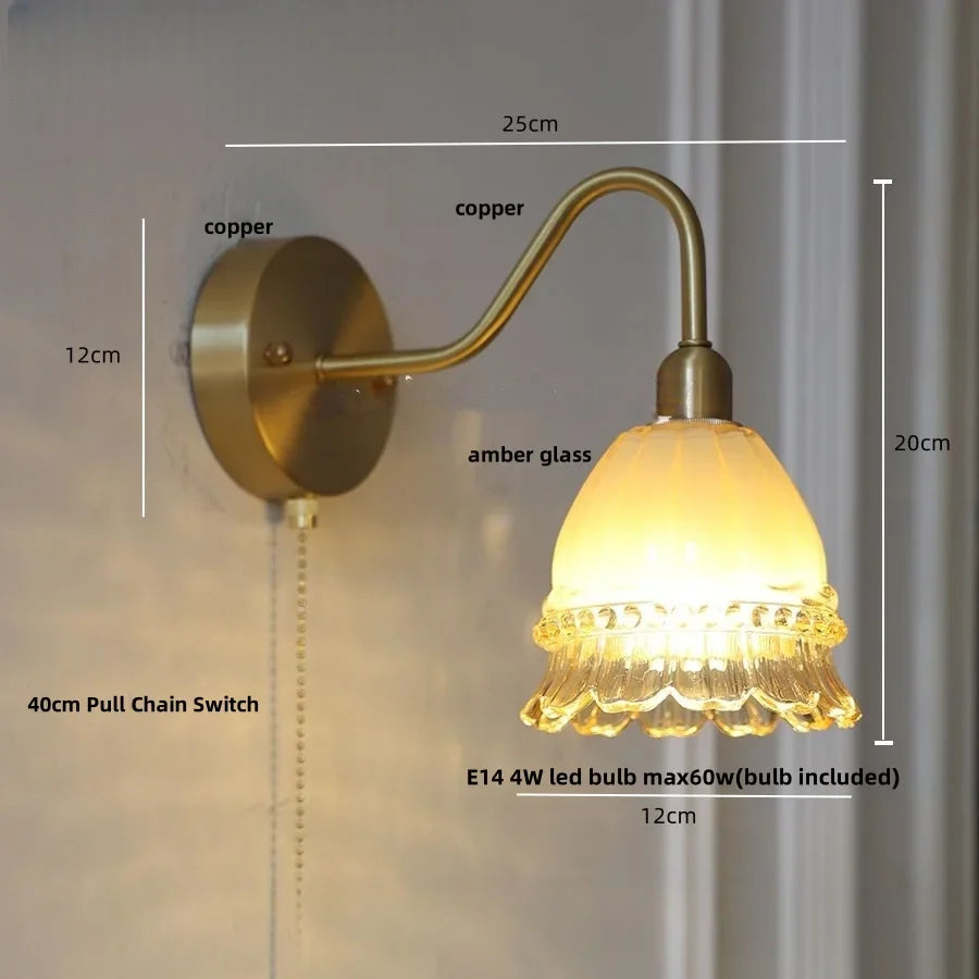 DecorBites™ LED Jellyfish Wall Lamp: Modern Nordic Design, with Pull Chain Switch