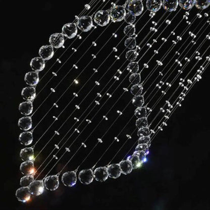 DecorBites™ Crystal Chandelier: Modern LED Staircase Light Fixture for Villa Hall
